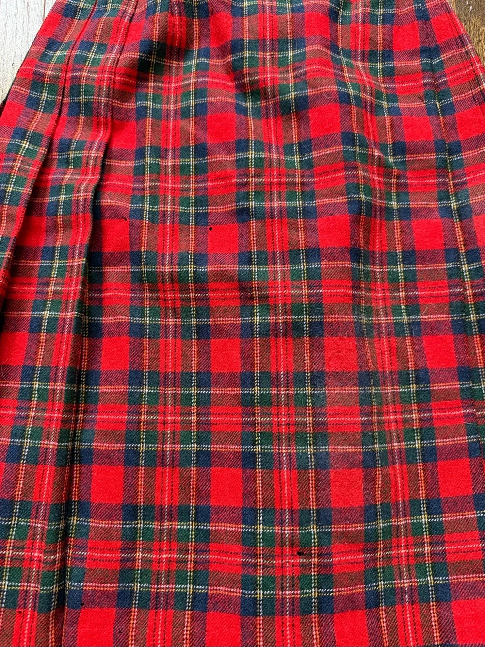 Pendleton Red and Green Tartan A-Line Skirt